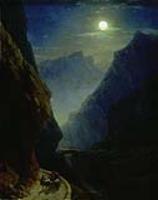Дарьяльское ущелье в лунную ночь. 1868